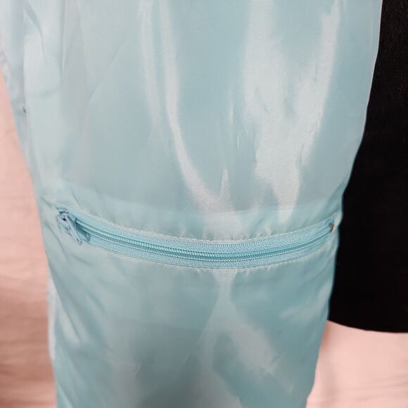 Norm Thompson Women Blue Windbreaker Lightweight Jacket Large Button Front Hood - Picture 12 of 16